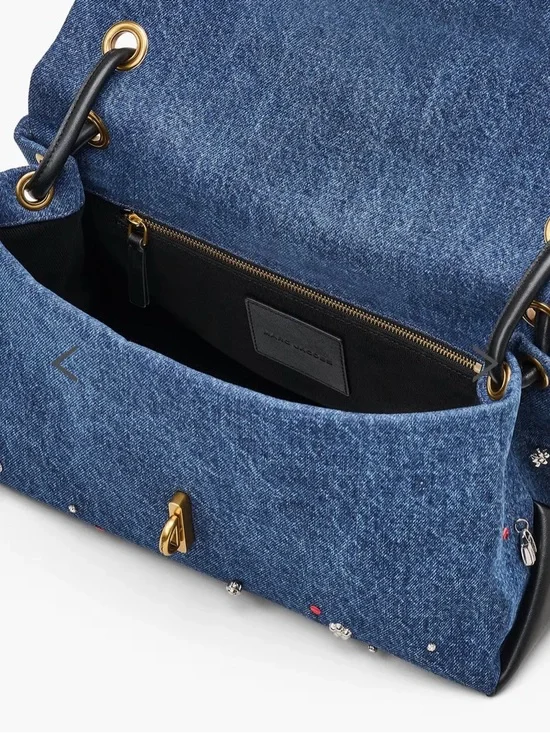 Denim Charm Bucket Bag - Blue - Picture 7 of 7